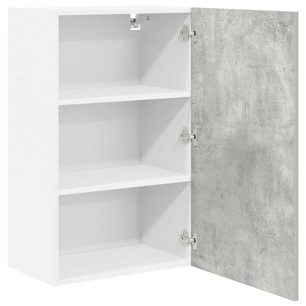 Armadio pensile Grigio Cemento e Bianco 50 x 31 x 80 cm