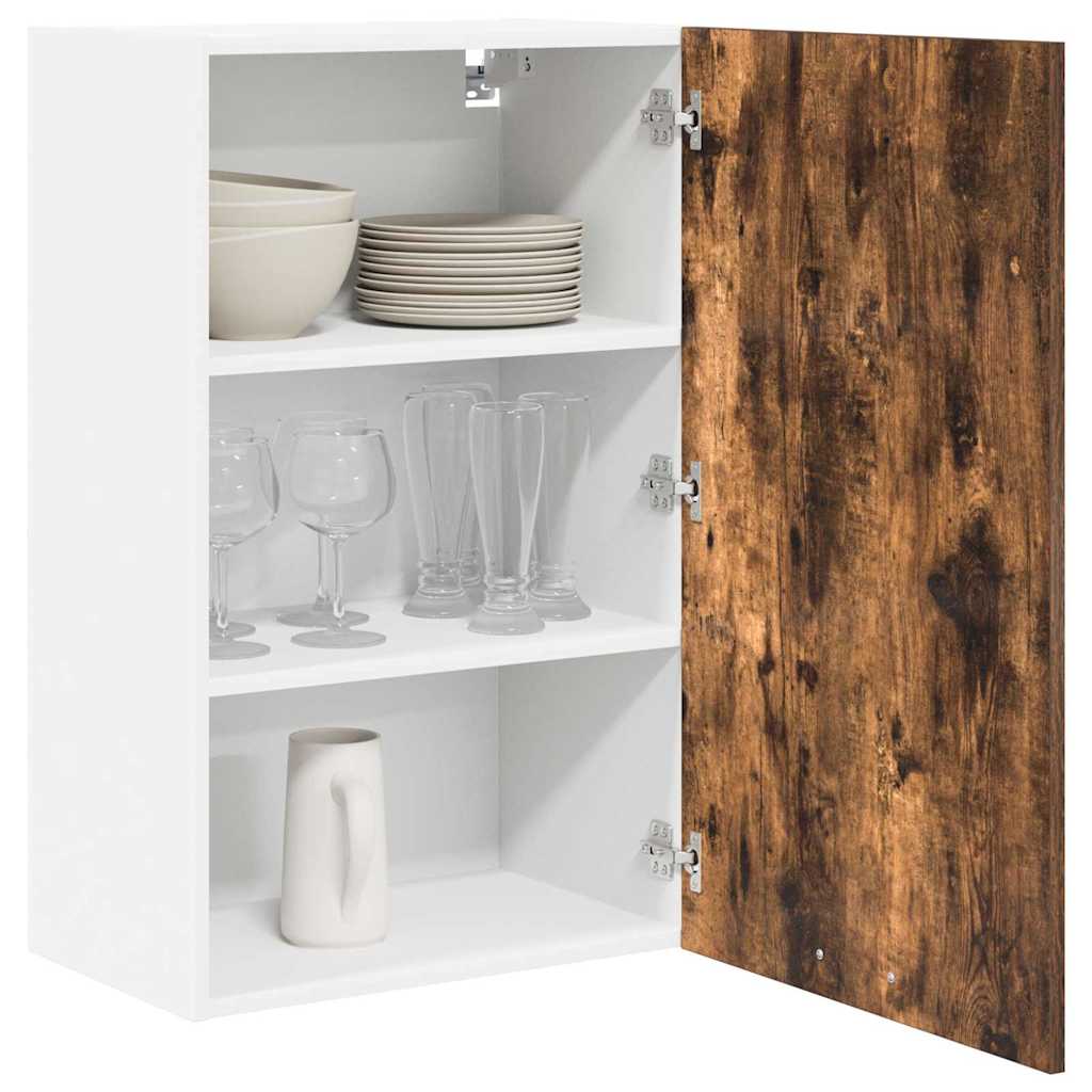 Armadio pensile Rovere Affumicato e Bianco 50 x 31 x 80 cm