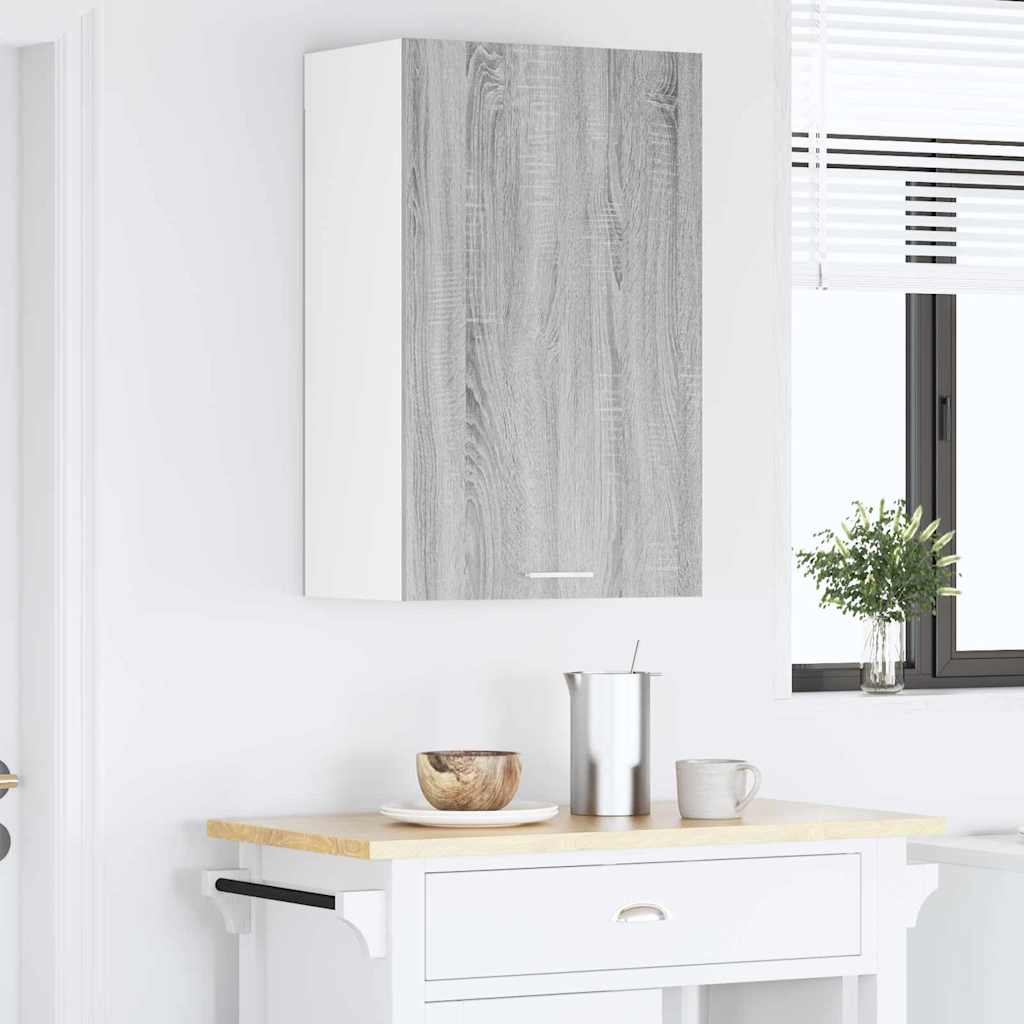 Armadio pensile Grigio Sonoma e Bianco 50 x 31 x 80 cm | homemem39