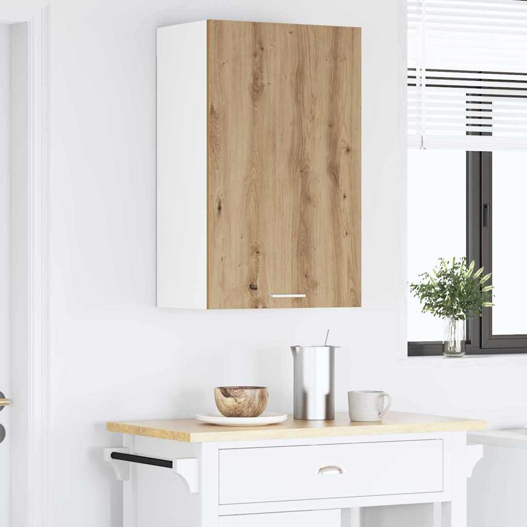 Armadio pensile Rovere Artigiano e Bianco 50 x 31 x 80 cm | homemem39