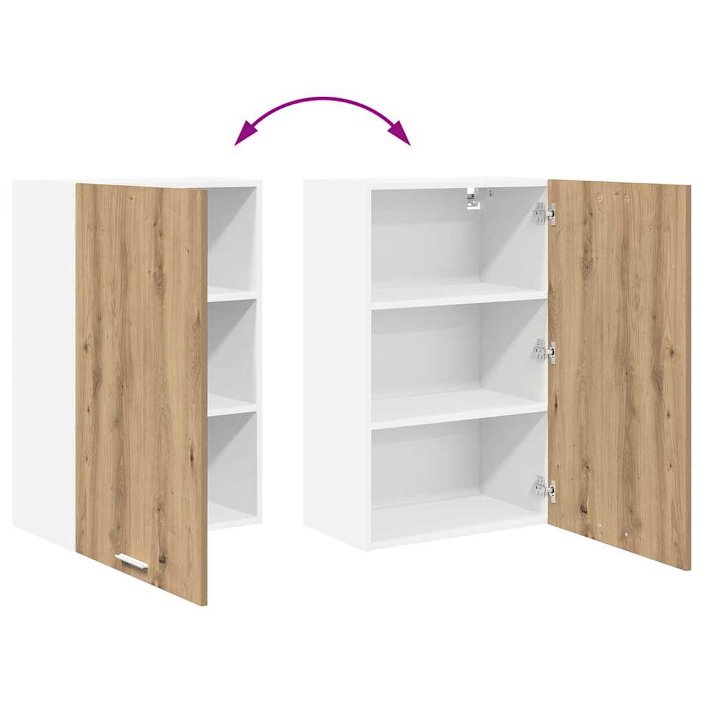 Armadio pensile Rovere Artigiano e Bianco 50 x 31 x 80 cm
