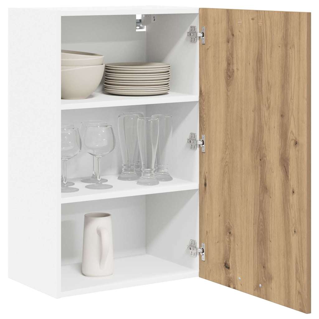 Armadio pensile Rovere Artigiano e Bianco 50 x 31 x 80 cm | homemem39
