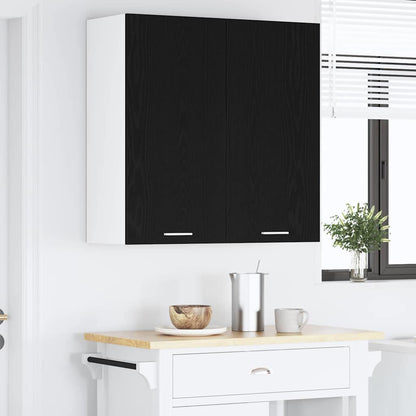 Armadio pensile Rovere Nero 80 x 31 x 80 cm Legno multistrato | homemem39