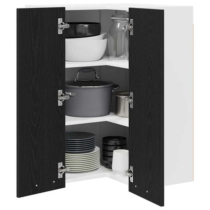 Armadio pensile Rovere Nero e Bianco 57 x 57 x 80 cm | homemem39