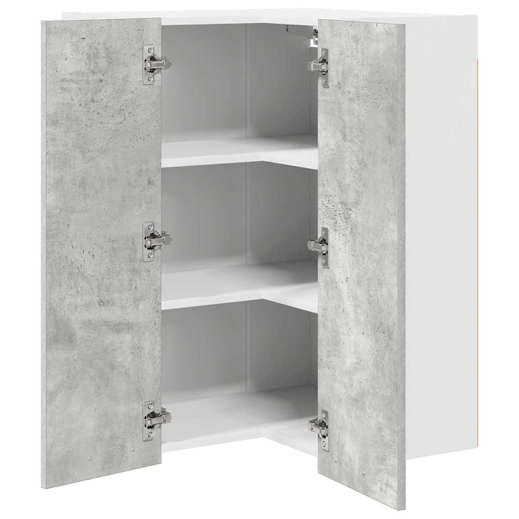 Armadio pensile Grigio Cemento e Bianco 57 x 57 x 80 cm