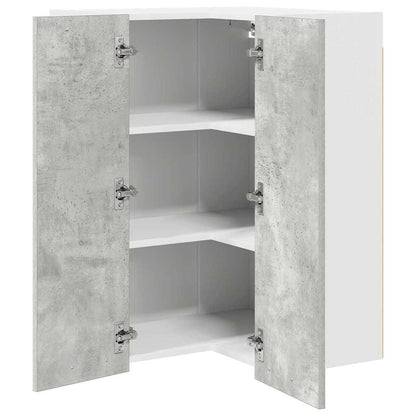 Armadio pensile Grigio Cemento e Bianco 57 x 57 x 80 cm