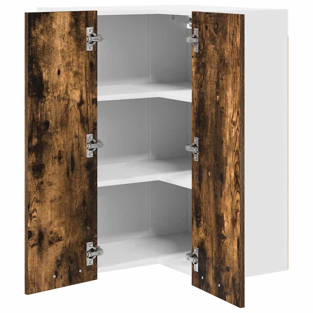 Armadio pensile Rovere Affumicato e Bianco 57 x 57 x 80 cm | homemem39