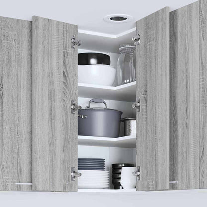 Armadio pensile Grigio Sonoma e Bianco 57 x 57 x 80 cm | homemem39