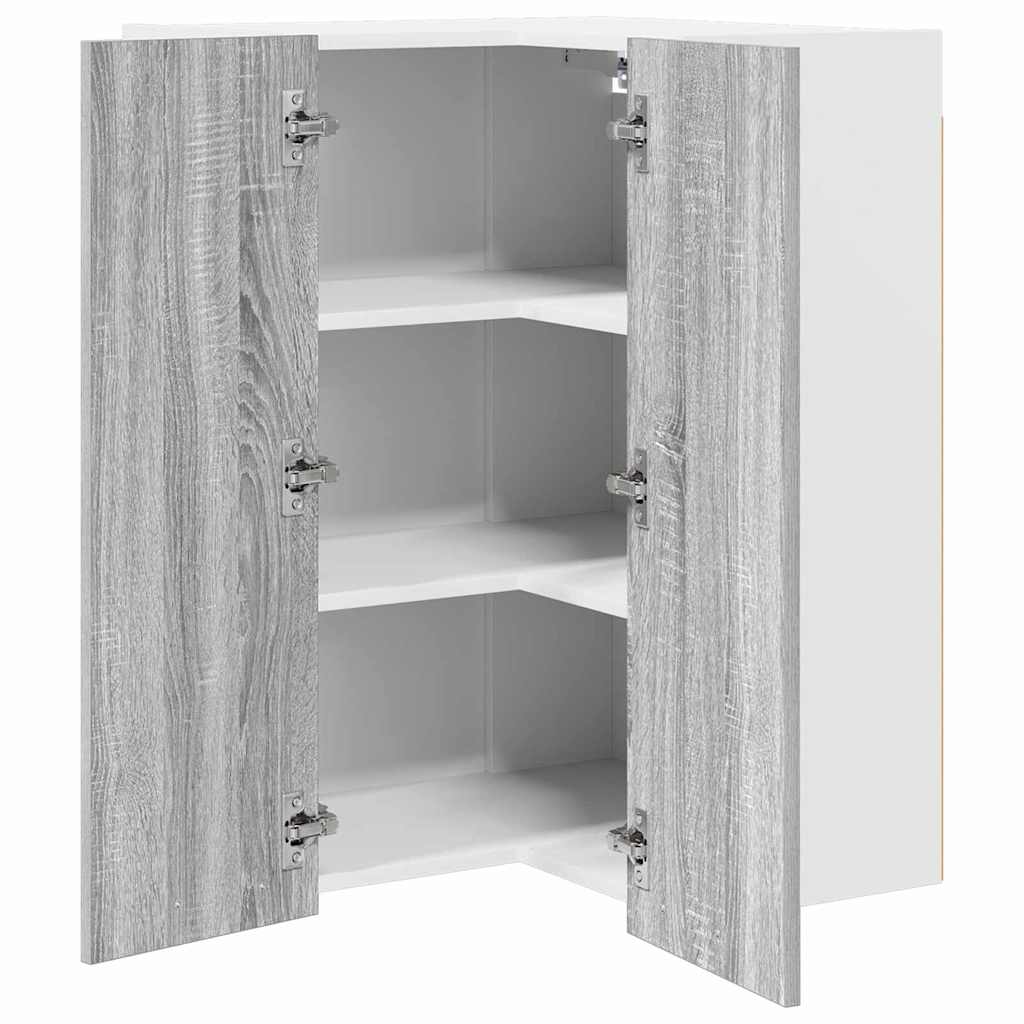 Armadio pensile Grigio Sonoma e Bianco 57 x 57 x 80 cm | homemem39
