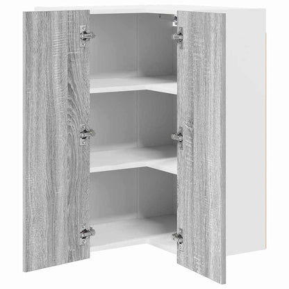 Armadio pensile Grigio Sonoma e Bianco 57 x 57 x 80 cm