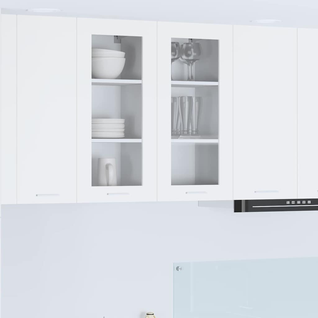 Armadio pensile 2 pcs Bianco 40 x 31 x 80 cm Legno multistrato