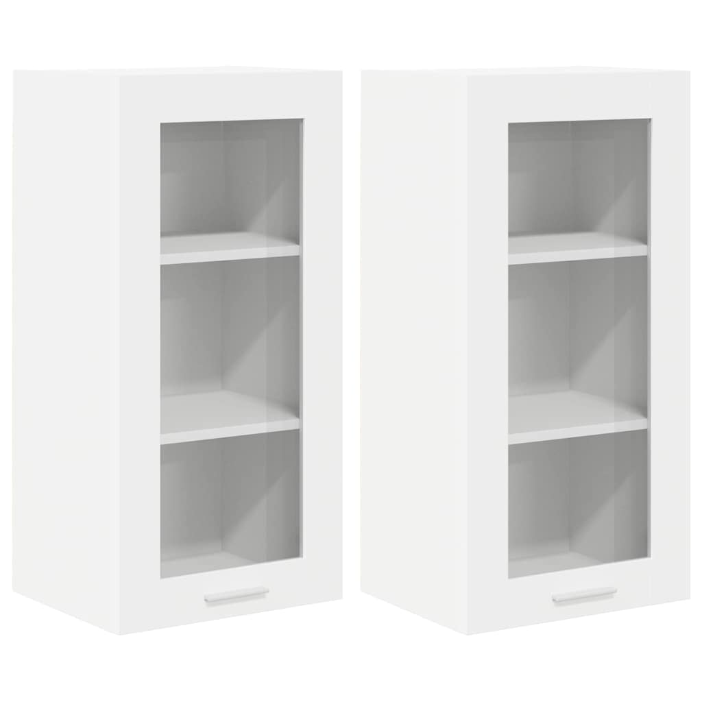 Armadio pensile 2 pcs Bianco 40 x 31 x 80 cm Legno multistrato
