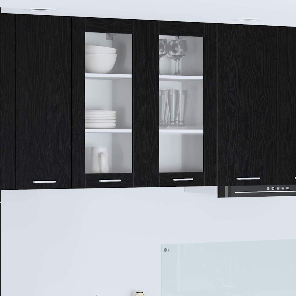 Armadio pensile Rovere Nero 40 x 31 x 80 cm Legno multistrato | homemem39