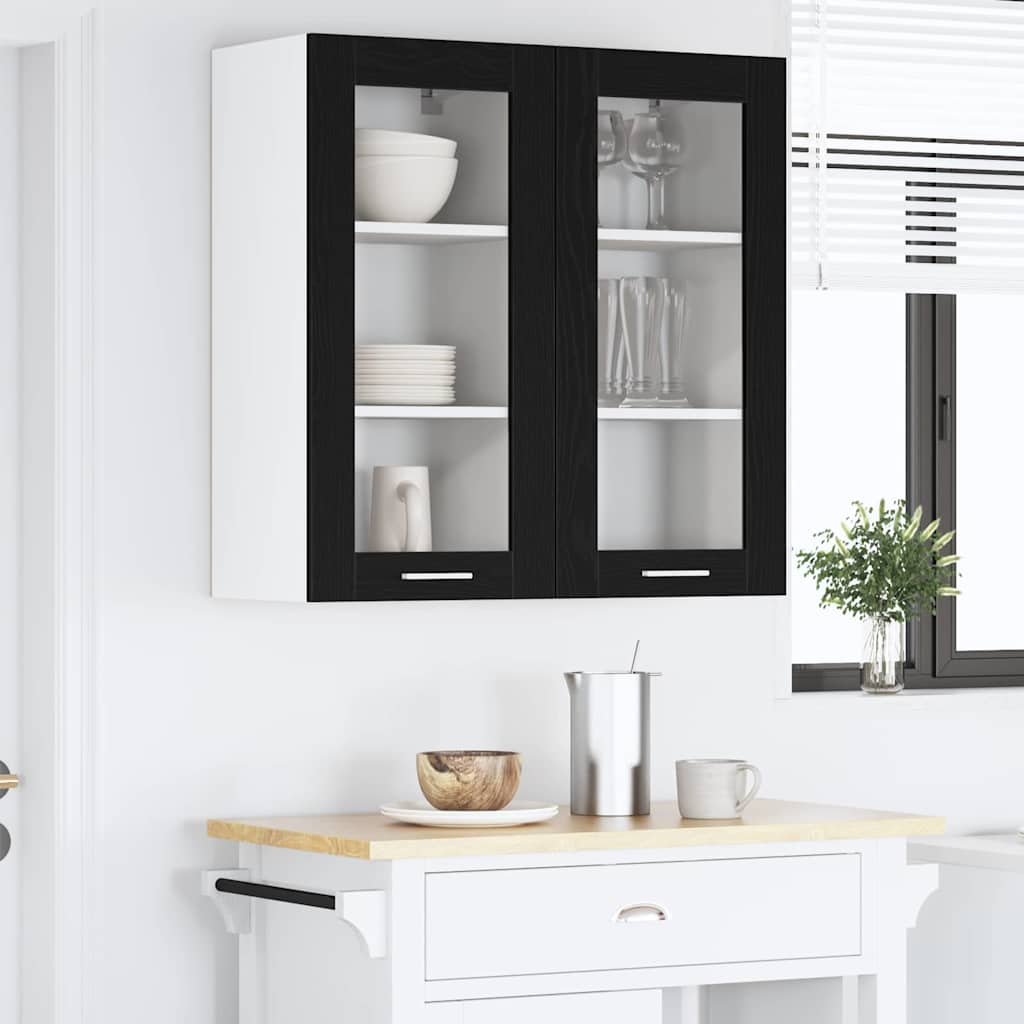 Armadio pensile Rovere Nero 40 x 31 x 80 cm Legno multistrato | homemem39
