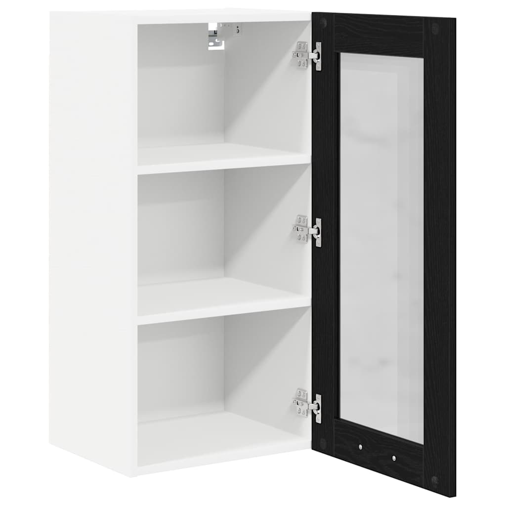 Armadio pensile Rovere Nero 40 x 31 x 80 cm Legno multistrato | homemem39