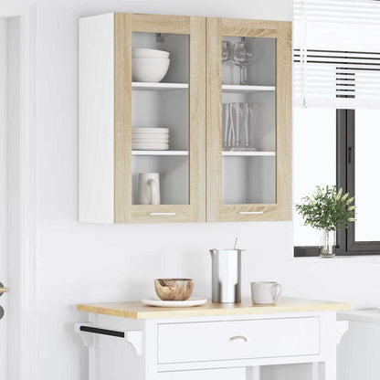 Armadio pensile con porta 2 pcs Rovere Sonoma 40 x 31 x 80 cm | homemem39