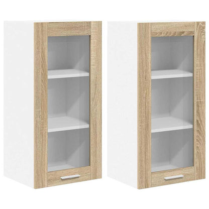 Armadio pensile con porta 2 pcs Rovere Sonoma 40 x 31 x 80 cm