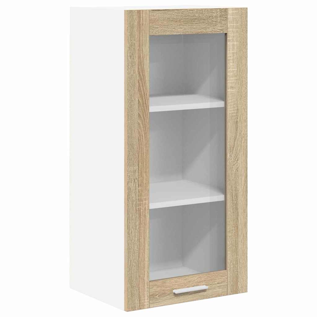 Armadio pensile con porta 2 pcs Rovere Sonoma 40 x 31 x 80 cm | homemem39