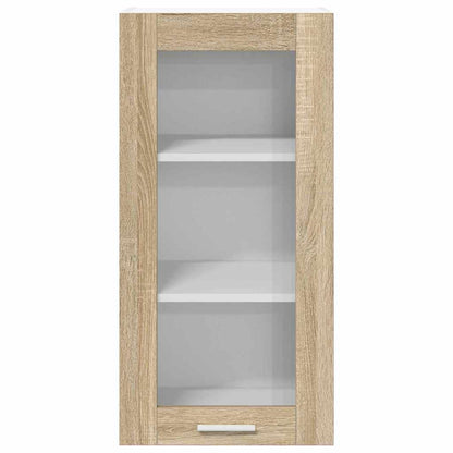 Armadio pensile con porta 2 pcs Rovere Sonoma 40 x 31 x 80 cm | homemem39