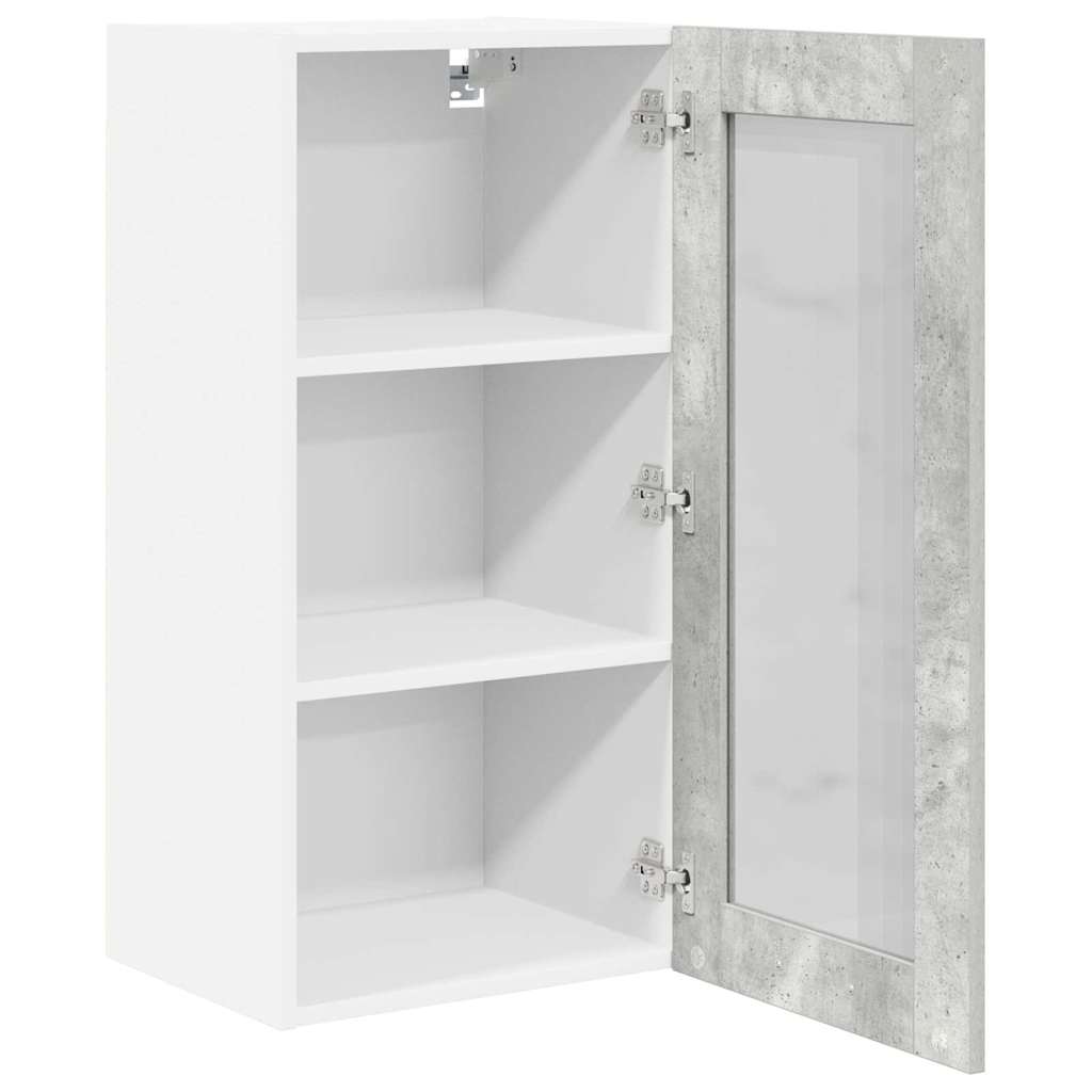 Armadio pensile con porta Grigio cemento 40 x 31 x 80 cm | homemem39