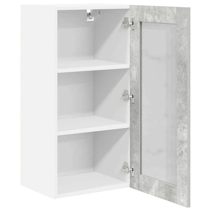 Armadio pensile con porta Grigio cemento 40 x 31 x 80 cm