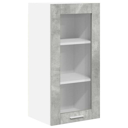 Armadio pensile con porta 2 pcs Grigio cemento 40 x 31 x 80 cm | homemem39