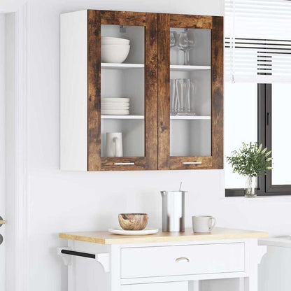 Armadio pensile con porta 2 pcs Rovere fumé 40 x 31 x 80 cm | homemem39
