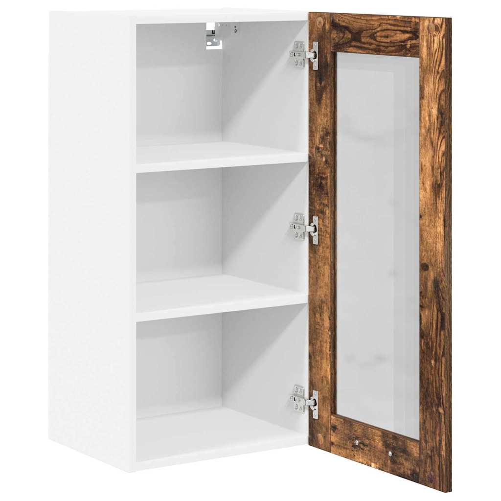 Armadio pensile con porta 2 pcs Rovere fumé 40 x 31 x 80 cm | homemem39