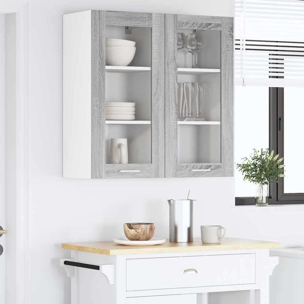 Armadio pensile Grigio Sonoma 40 x 31 x 80 cm Legno multistrato | homemem39