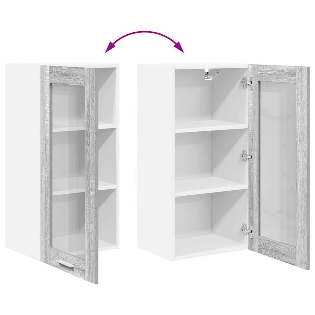 Armadio pensile Grigio Sonoma 40 x 31 x 80 cm Legno multistrato