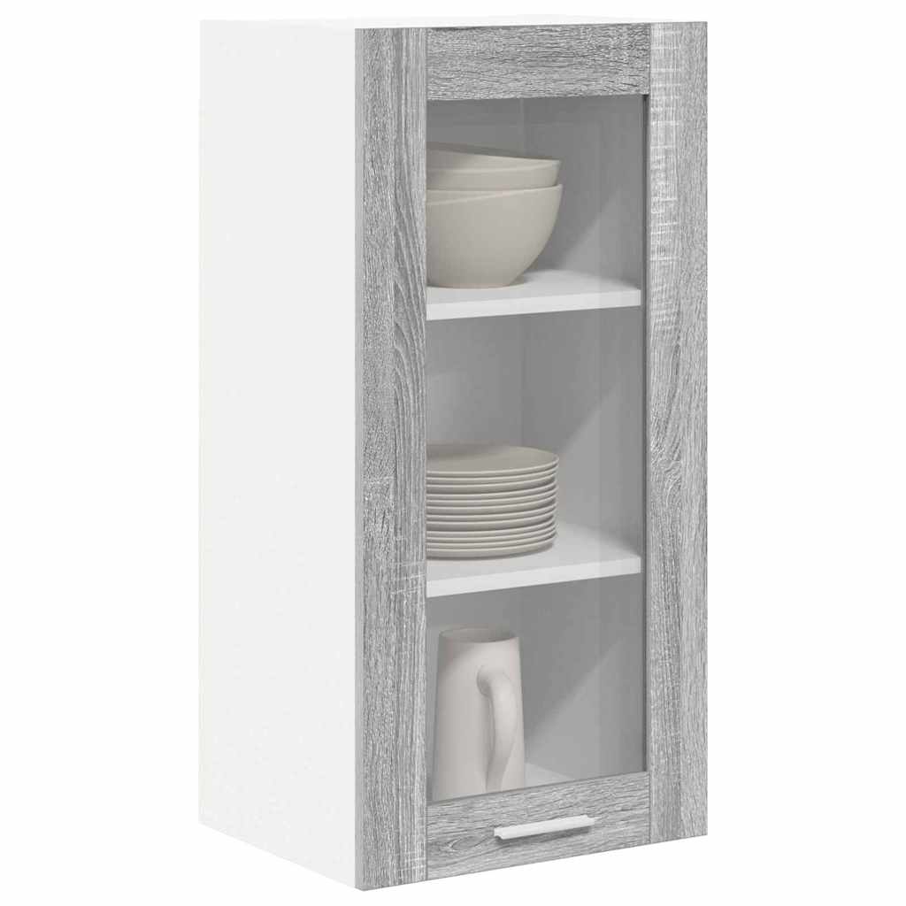 Armadio pensile con porta 2 pcs Grigio Sonoma 40 x 31 x 80 cm | homemem39