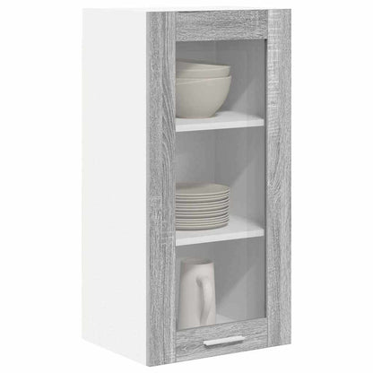 Armadio pensile con porta 2 pcs Grigio Sonoma 40 x 31 x 80 cm