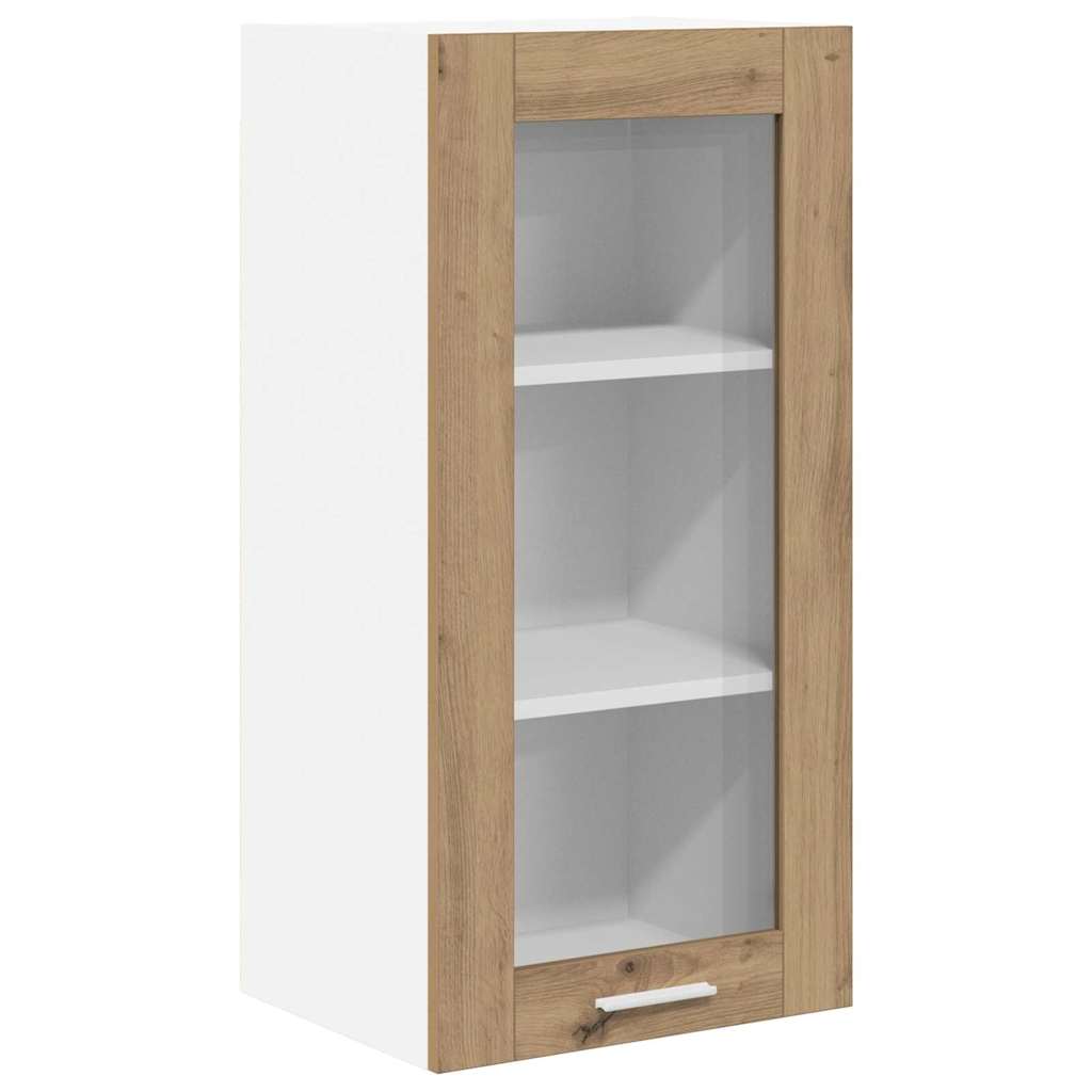 Armadio pensile con porta Rovere artigianale 40 x 31 x 80 cm | homemem39