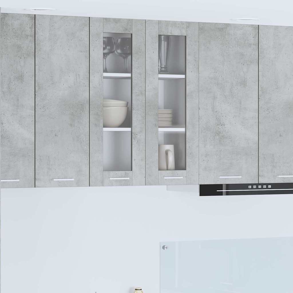 Armadio pensile con porta Grigio cemento 60 x 31 x 80 cm | homemem39