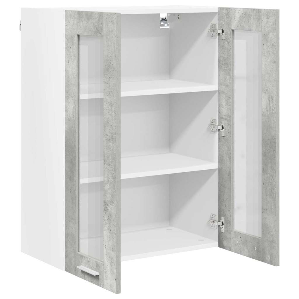 Armadio pensile con porta Grigio cemento 60 x 31 x 80 cm | homemem39