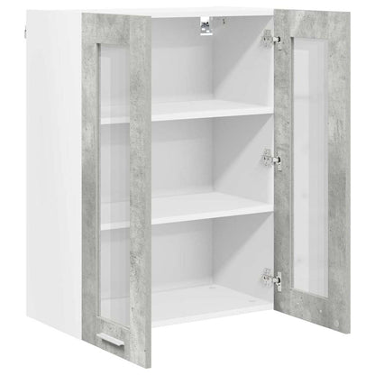 Armadio pensile con porta Grigio cemento 60 x 31 x 80 cm