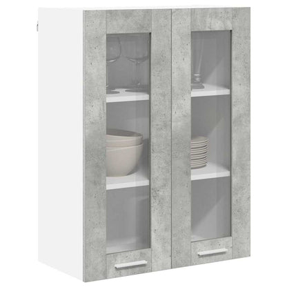 Armadio pensile con porta Grigio cemento 60 x 31 x 80 cm