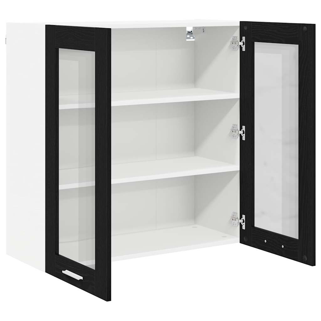 Armadio pensile Rovere Nero 80 x 31 x 80 cm Legno multistrato | homemem39