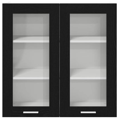 Armadio pensile Rovere Nero 80 x 31 x 80 cm Legno multistrato | homemem39