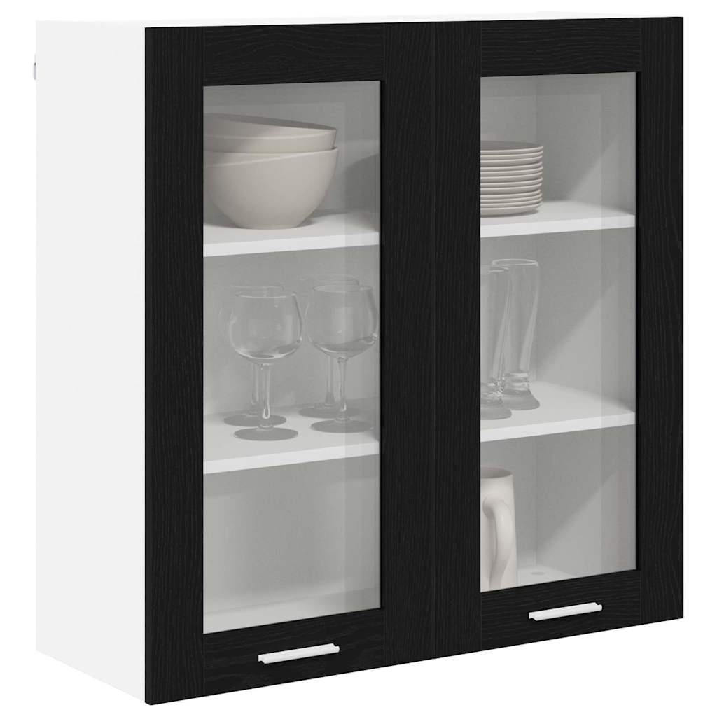 Armadio pensile Rovere Nero 80 x 31 x 80 cm Legno multistrato