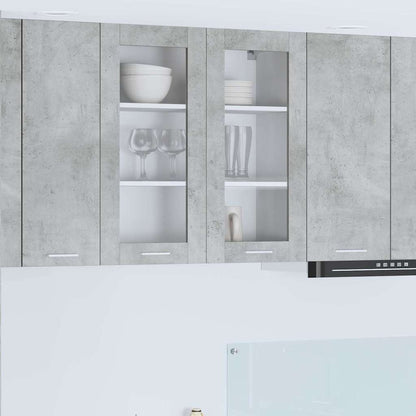Armadio pensile con porta Grigio cemento 80 x 31 x 80 cm | homemem39