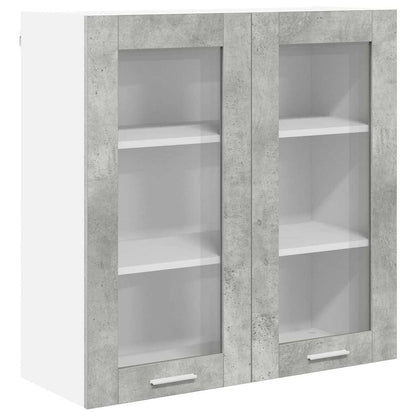 Armadio pensile con porta Grigio cemento 80 x 31 x 80 cm