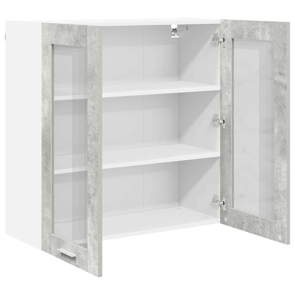 Armadio pensile con porta Grigio cemento 80 x 31 x 80 cm | homemem39