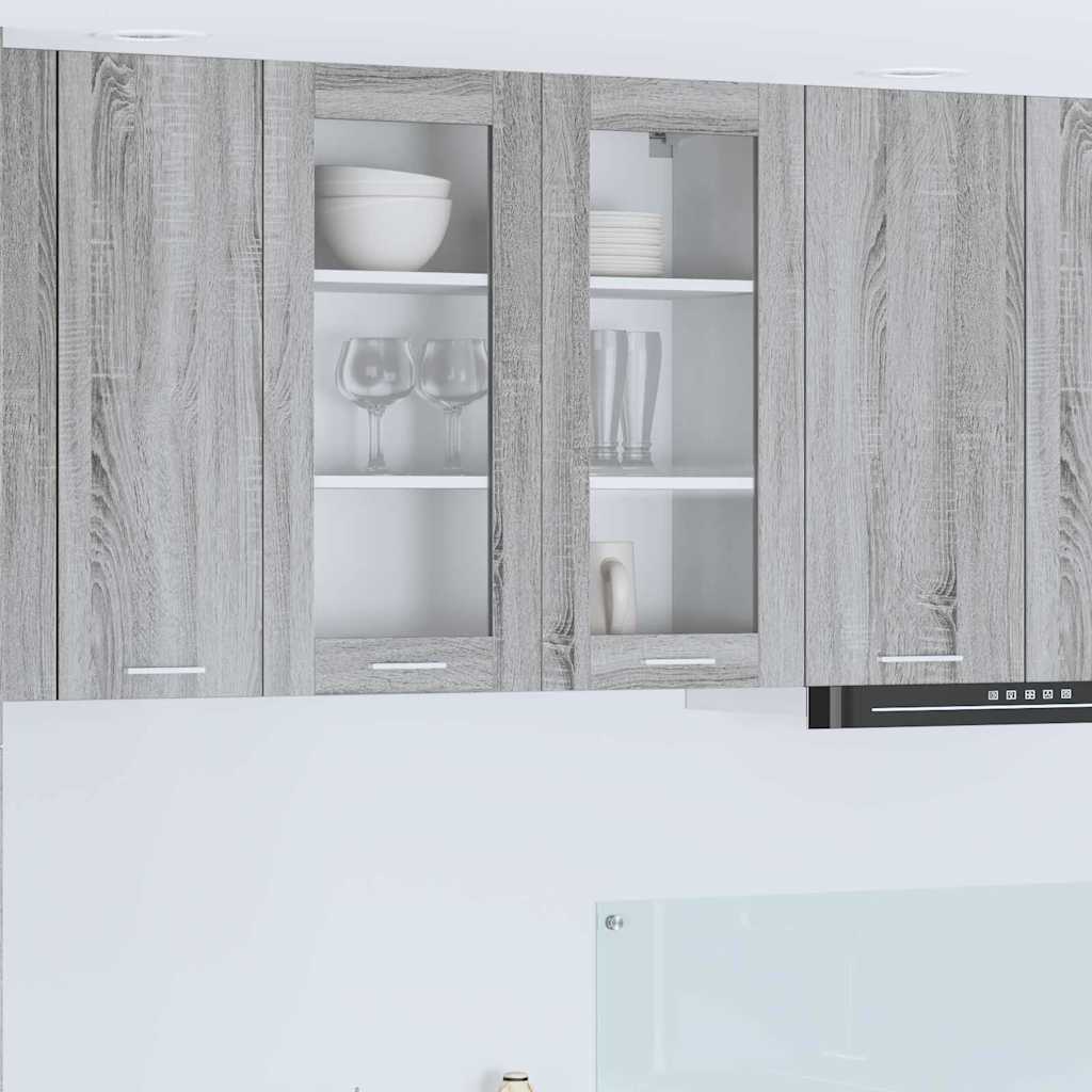 Armadio pensile Grigio Sonoma 80 x 31 x 80 cm Legno multistrato | homemem39