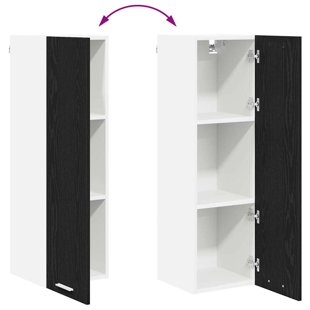 Armadio pensile Rovere Nero 30 x 31 x 100 cm Legno multistrato