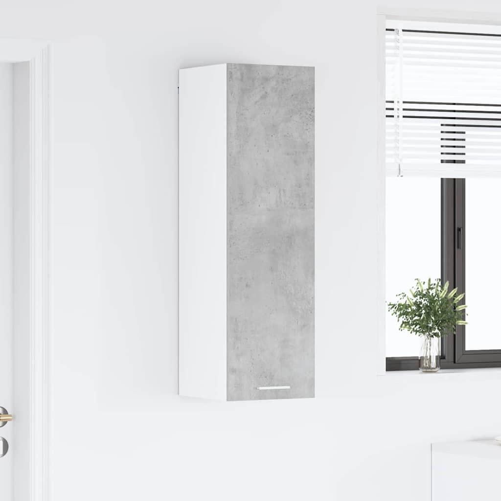 Armadio pensile con porta Grigio cemento 30 x 31 x 100 cm | homemem39