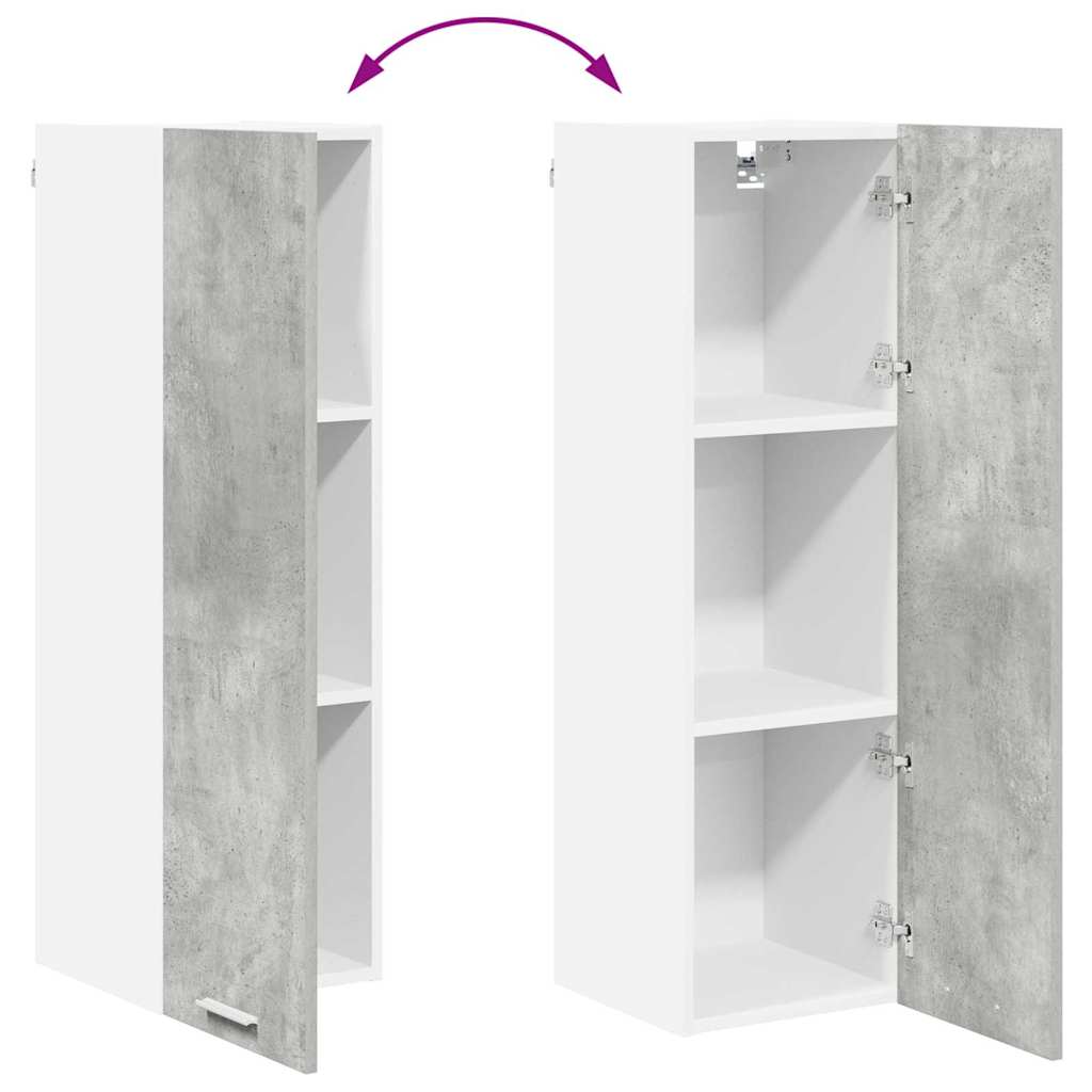 Armadio pensile con porta Grigio cemento 30 x 31 x 100 cm