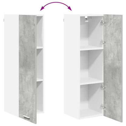 Armadio pensile con porta Grigio cemento 30 x 31 x 100 cm
