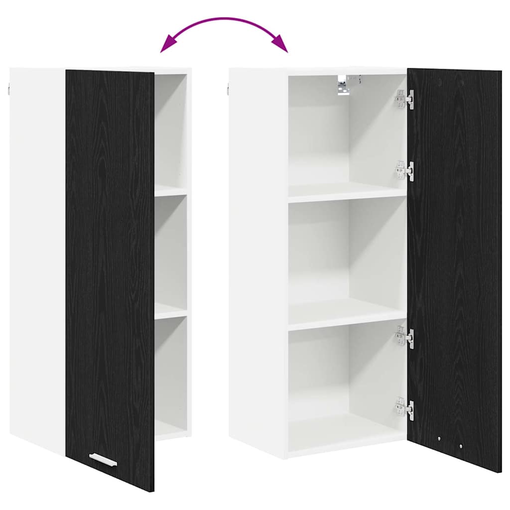 Armadio pensile Rovere Nero 40 x 31 x 100 cm Legno multistrato