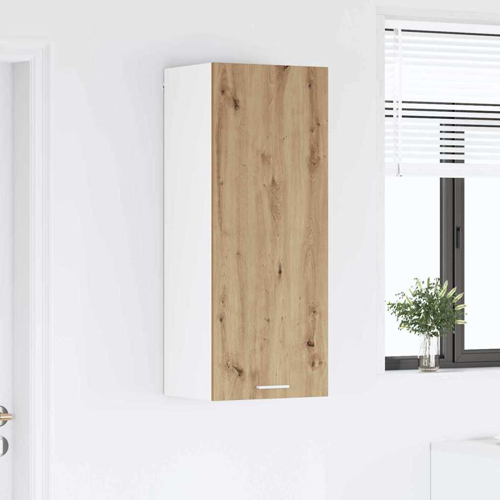 Armadio pensile con porta Rovere artigianale 40 x 31 x 100 cm | homemem39